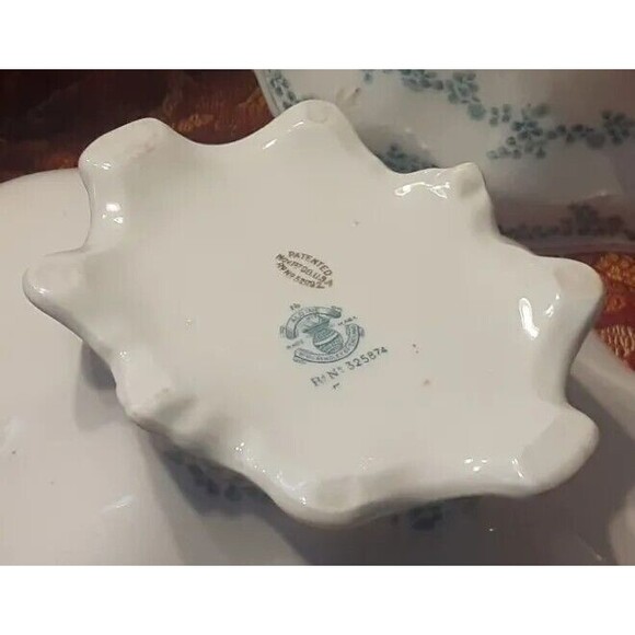 Antique Lidded Oval Tureen WH Grindley & Co Flow Blue Aldine Pattern - Picture 8 of 12